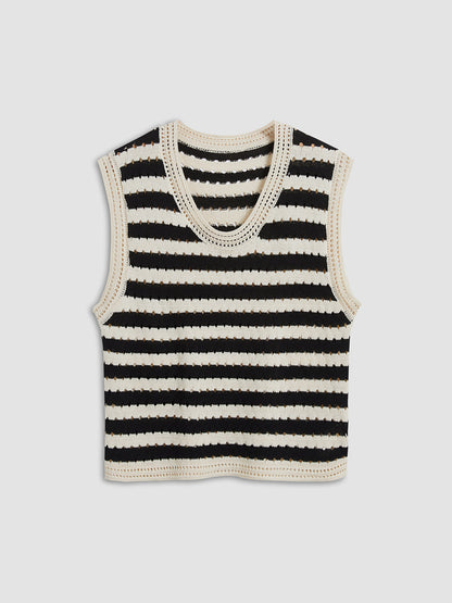 Yara - Striped Sleevles Top